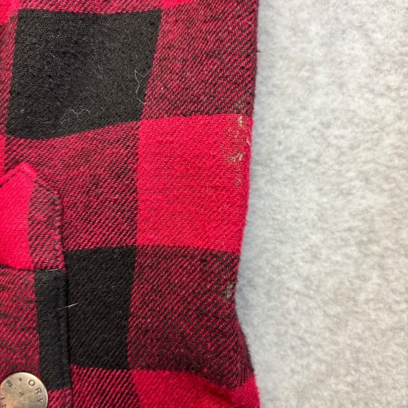 ORVIS Buffalo Plaid Fleece Lined Shirt Jacket Shacket Red Black Women Size S CH - Picture 12 of 13